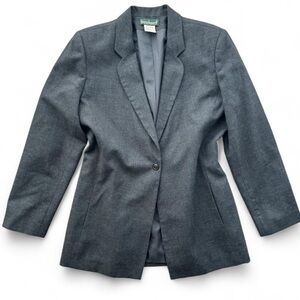 Harve Benard Wool Vintage Charcoal Gray Blazer Size 12